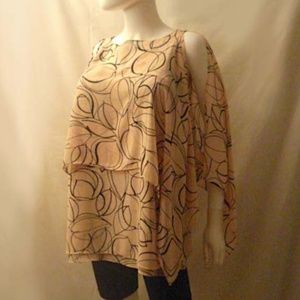 Alfani Women's Tiered Asymmetrical Top Size 12